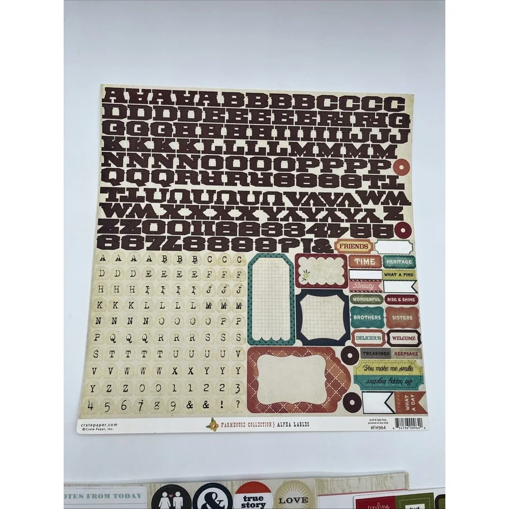 Scrapbooking Destash Lot My Minds Eye Echo Park Teresa Collins Stickers Rubons